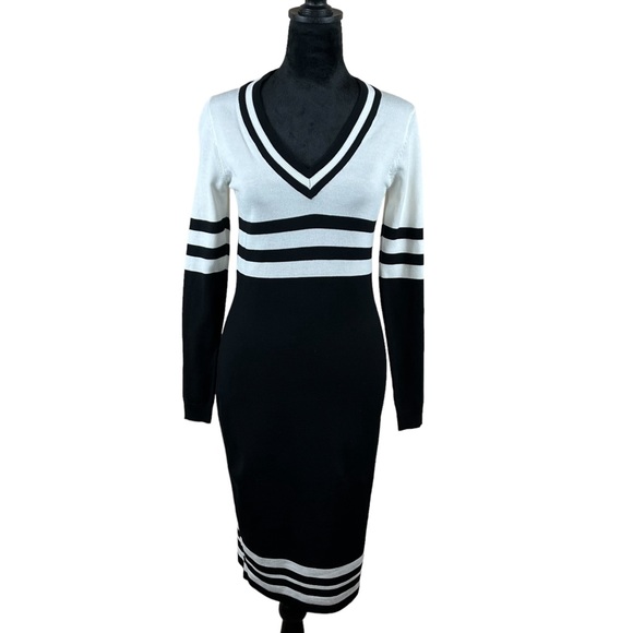 Venus Dresses & Skirts - Venus Sweater Bodycon Striped Dress